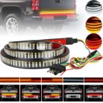 LED Tailgate Light Bar Linkstyle 60″ Triple 504 LED Truck Tailgate Light Bar Red/White/Amber Running Turn Signal Brake Reverse Backup Tail light Strip for Pickup Trailer SUV RV VAN Jeep Car