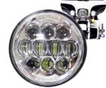 COWONE 80W Osram Motorcycle 5-3/4 5.75 LED Headlight for Harley 883,Sportster,Triple,Low Rider,Wide Glide Headlamp Projector Driving Light