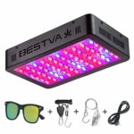 BESTVA 600W LED Grow Light Full Spectrum Dual-Chip Growing Lamp for Hydroponic Indoor Plants Veg and Flower