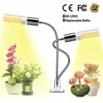 LED Plant Grow Light for Indoor Plants- 45W Full Spectrum Sunlike Replacement Plant Light with Double Switch – 360 Degree Dual Head Flexible Gooseneck Grow Lamps