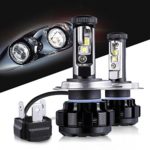 LED Headlight Bulbs H4 All-in-One Conversion Kit,12000 Lumen 6000K Cool White Anti-flicker Beam HID or Halogen Head light Replacement by Max5-2 Years Warranty