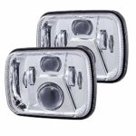 2018 New Osram Chips 110W 5×7 Led Headlights 7×6 Led Sealed Beam Headlamp with High Low Beam H6054 6054 Led Headlight for Jeep Wrangler YJ Cherokee XJ H5054 H6054LL 6052 6053 Silver 2 Pcs