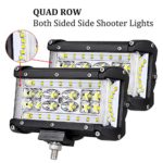 Quad Row Side Shooter LED Pods OFFROADTOWN 5” 176W LED Light Bar Off Road Driving Light LED Cubes Fog Lights Waterproof for Truck Jeep Motorcycle Boat, 3 Year Warranty