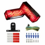 BougeRV Low Profile 12V LED Trailer Light Kit IP65 Waterproof Stop Turn Tail Lights Accessories for Boat Trailer Truck Marine over 80 Inch