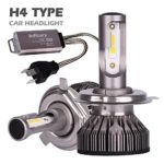 Infitary H4 LED Headlight Bulbs Conversion Kits High/Low Beam Auto Headlamp Dual Beam Car Headlight 64W 6500K 8000LM Extremely Super Bright- 1 Pair- 3 Year Warranty, CANBus-Ready for 95% Cars