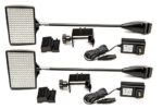 HitLights 2 Packs Display and Exhibit 12V DC LED Arm Light, Pop-Up Halogen Replacement, Includes Mounting Hardware (C-Clamp-Black)