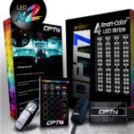 OPT7 Aura Color-Smart LED Double Row Strip Kit – 4pc 16+ Multi-Color – Interior Underdash Lighting Kit
