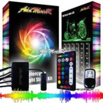 Addmotor Motorcycle LED Light Strip Kit RGB 18pcs Multicolour Flexible Strip Kit With Music Sync For Universal Motorcycle (18pcs Remote Control)