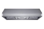 Winflo 36 in. 300 CFM Ducted Under Cabinet Range Hood in Stainless Steel with Baffle Filters and Grease Collector, LED lights and 3 Speed Push Buttons