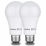 AmeriLuck (2 Pack) 100W Equivalent LED Light Bulbs A19, 1600+Lumens (14.5W), 85.5% Energy Saving, Perfect for Garage Door Opener, CRI 80+, Omni-Directional (5000K/Dimmable, 2 Pack 100W)