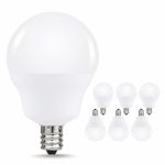 JandCase 60W Equivalent LED Light Bulb, E12 Candelabra 3000k Soft White, 5W, 600lm, A15 Globe Lights for Ceiling Fan, Bathroom Vanity Mirror, Non-Dimmable, E12 Base, 6 Pack