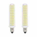 Ylaide E11 led Light Bulb 100W Halogen Bulbs Equivalent 1300lm, t4 jd e11 Mini Candelabra Base 110V 120V 130V Input 100W Halogen Replacement, Pack of 2 (Daylight White 6000K)