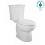 American Standard 2889216.020 H2Option Siphonic Dual Flush Round Front Toilet, White, 2-Piece