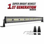 LED Light Bar DWVO 42Inch 600W Triple Row 40000LM PCS Upgrated Chipset Led Work Light for Driving Lights Boating Light IP68 WATERPROOF Spot & Flood Combo Beam Light Bars, 2 Year Warranty