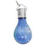 Forthery Waterproof Solar Rotatable Outdoor Garden Camping Hanging LED Light Lamp Bulb (Warm White) (Blue)