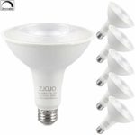 PAR38 LED Bulb Dimmable, 15W(100W Equiv), 5000K (Daylight White), 1350 lumens, CRI 80+, Flood Light Bulb, E26 Base, UL – Great for Living Room, Bedroom, Kitchen 50K15WHZ 6pack