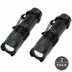 Rechargeable Flashlight, BYZ LED Tactical Clip Flashlight, Super Bright Pocket-Sized LED Torch, IP55 Water-Resistant, 3 Modes Portable Flashlights for Camping, Hiking, Emergency Black – 2 Pack