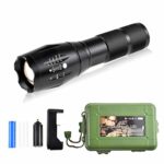 Littlejian Super Bright LED Flashlight with Rechargeable 18650 Lithium Ion Battery Adjustable Focus Waterproof Torch for Camping Hiking