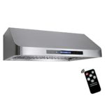 Cosmo QS75 30-in Under-Cabinet Range-Hood 900-CFM | Ducted / Ductless Convertible Duct , Wireless Kitchen Stove Vent with LED Light , 3 Speed Exhaust , Fan Timer, Permanent Filter ( Stainless Steel )
