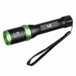 LE Super Bright LED Flashlight, 6 Color Changing, Rechargeable, IP65 Waterproof, CREE LED 580 Lumens, Zoomable, UV Black Light, Tactical Flashlight for Camping, Hunting, Running and More