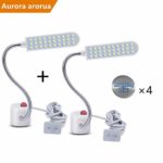 Sewing Machine Light (30 LED,1.5W), Gooseneck Work Light with Magnetic Mounting Base, White Soft Light for Lathes, Drill Presses, Workbenches（2 Pack）