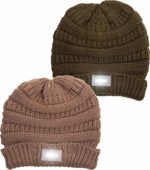 H-6007-2-3345 Day/Night Beanie Bundle – 1 Olive & 1 Taupe (2 Pack)