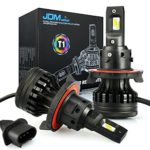 JDM ASTAR Newest Version T1 10000 Lumens Extremely Bright High Power H13 9008 All-in-One LED Headlight Bulbs Conversion Kit, Xenon White