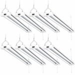 Sunco Lighting 8 Pack 4ft 48 Inch LED Utility Shop Light 40W (260W Equivalent) 4100 Lumens, Double Integrated Linkable Garage Ceiling Fixture, Frosted Lens – Energy Star/ETL 5000K Daylight