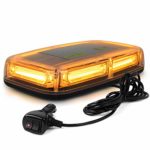 WoneNice 12V 60W 6-COB LED Emergenecy Warning Flashing Lights Amber Hazard Beacon Lights Bar Recovery Strobe Light with Magnetic Base for Car Vehicle Truck