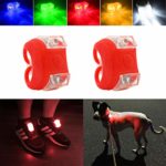 Shangyuan Dog Lights for Night Walking – Dog Collar Light for Night Time – Running Lights for Runners Shoe Lights – Battery Operated Lights Water Resistant – 3 Mode Flash LED Strobe Light Red