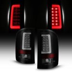 For 2007-14 Chevy Silverado Full LED Daytime Running Lamp Bar Tail Lights Black Housing Smoked Lens Full Set