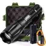 beegod Tactical Led Flashlight, Handheld Bright Led Torch Flashlights Rechargeable