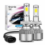 LED Headlight Bulbs,Snorda Headlights All-in-One High/Low Beam/Fog Light Bulb,IP68 8000LM 6000K Cool White-2 Yr Warranty (H4(9003 HB2))