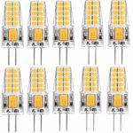 G4 led Light Bulbs AC/DC 12V Landscape LED Lights Non-dimmable 2W/20W T3 Halogen Equivalent Replacement 3000K Warm White Lamp Bulb Led(10 Packs)