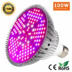 100W LED Grow Light Bulb for Indoor Plants, Grow Bulbs Full Spectrum Grow Lights for Growing Plants Lamp, Vegetables and Flowers, Plant Growing Lights Bulbs for Hydroponics Greenhouses Gardening