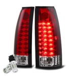 [Cree LED Reverse Bulbs] VIPMOTOZ Premium LED Tail Light Lamp For 1988-1999 Chevy GMC C/K 1500 2500 3500 Pickup – Rosso Red Lens, Driver and Passenger Side