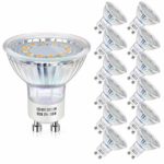 GU10 LED Bulb 50W Halogen Equivalent, Petronius Daylight White 5000K Track Lighting, 3.5W 350Lumens, Non-Dimmable, 110 Degree Beam Angle, for Art Galleries, Museums, Home, Hotels, Pack of 12