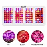 H&Grow 1200W LED Grow Light with Double Switch and Daisy Chain Function 3 Chips LED Plant Grow Lamp Full Spectrum with Reflector and UV/IR for Greenhouse and Hydroponic Indoor Plants Veg and Flower