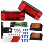 WoneNice Led Submersible Trailer Light Kit, 12V Waterproof Trailer Tail Light Kit Combination Stop, Taillights/Brake, Turn Running Marker Lights for 80 Inch Boat Trailer Vehicle RV Boat Truck