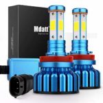 Mdatt H11/H8/H9 LED Headlight Bulbs – 100W 12000LM – High/Low Beam,Fog Light Bulb Conversion Kit – DOT Approved – 360 Degree – IP68 Waterpoorf