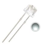 Chanzon 100 pcs 5mm White LED Diode Lights (Clear Straw Hat Transparent DC 3V 20mA) Super Bright Lighting Bulb Lamps Electronics Components Light Emitting Diodes