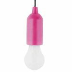 Gotian LED Pull Cord Light Bulb, IP42 Waterproof Portable Outdoor Garden Camping Hanging LED Light Lamp (Hot Pink)