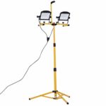 HOMCOM 10000 Lumen Dual Head Weather Resistant LED Work Lights with Tripod Stand