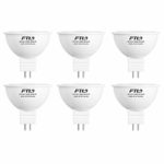 MR16 LED Bulb,12v 50W Equivalent Halogen Replacement Bulbs 3000K Warm White GU5.3 Bipin 5W 40-Degree Non Dimmable for Landscape and Track Lighting,6-Pack