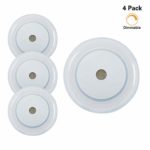 3W RV Boat LED Touch Ceiling Light – Dimmer DC 12V 2800K Soft White Memory Light Annular Frosted Lens with Stepless Dimmable, Surface Mount, Hidden Fasteners Design for Boat Camper Ccabinet, Pack of 4