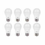 LUNO A19 Non-Dimmable LED Bulb, 6.0W (40W Equivalent), 450 Lumens, 5000K (Daylight), Medium Base (E26), UL Certified (8-Pack)