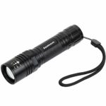 BYZ Ultra Bright Tactical Flashlight, Portable Handheld LED Flashlight, 5 Light Modes, IP55 Water-Resistant, Mini Zoomable Rechargeable Flashlights for indoors and outdoors – Black