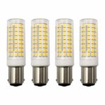 MD Lighting 10W BA15D LED Corn Light Bulbs(4 Pack)- 102 LEDs 2835 SMD 1000lm Dimmable Double Contact Bayonet Base Sewing Machine Bulb 120V Warm White 3000K LED Corn Bulb 70W Halogen Replacement Bulb