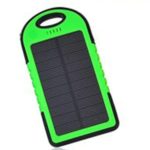 Power Shell DEESEE(TM) Outdoor Travel Portable LED Light USB Ports Solar Panel Power Bank Case Kit DIY Battery Charger (green shell+black)