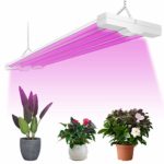 AntLux 4ft LED Grow Light 80W Full Spectrum Integrated Growing Lamp Fixture for Greenhouse Hydroponic Indoor Plant Seedling Veg and Flower, Plug in with ON/Off Switch